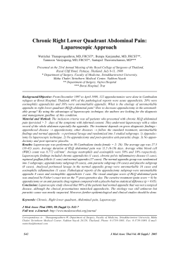 Chronic Right Lower Quadrant Abdominal Pain