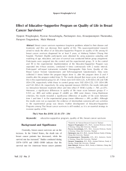 Effect of Educative-Supportive Program on Quality of Life in Breast