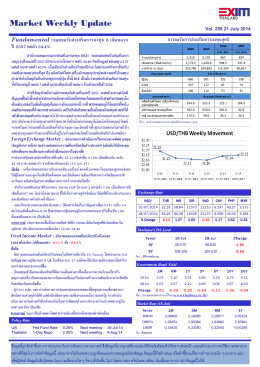 Market Weekly Update - ธนาคารเพื่อการส่งออกและนำเข้าแห่งประเทศไทย