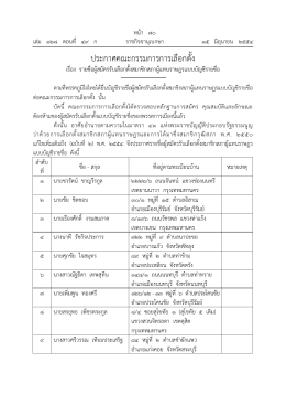 ประกาศคณะกรรมการการเลือกตั้ง