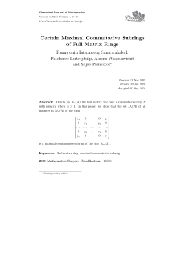 Certain Maximal Commutative Subrings of Full Matrix Rings