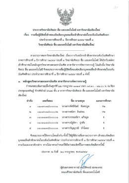 Page 1 ประกาศวิทยาลัยศิลปะ สื่อ และเทคโนโลยี มหาวิทยาลัยเชียงใหม่