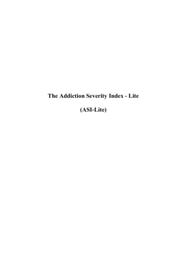 The Addiction Severity Index - Lite (ASI-Lite)