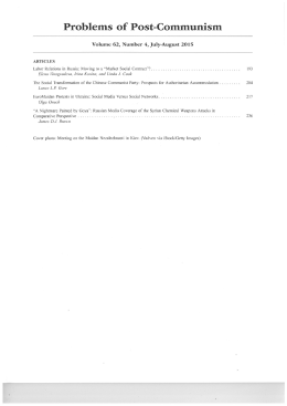 Page 1 Problems of Post-Communism Volume 62,Number4,July