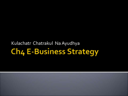Ch4 E-Strategy