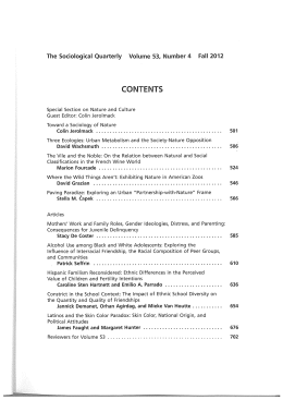 Page 1 The Sociological Quarterly Volume53,Number4 Fal2012