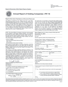 Annual Report of Holding Companies-FR Y-6