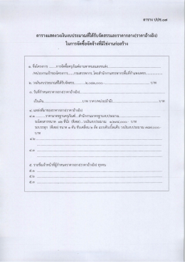 ตารางแสดงวงเงืบงบประมาณทืใด้รับจัดสรรและรา&agrave;