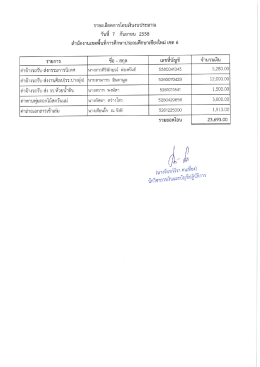 ค่าจ้างรถรับ-ส่งกรรมการบิเทศ นางสาวหืลักษณิ &agrave;