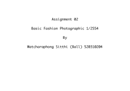Assignment 02 Basic Fashion Photographic 1/2554 By