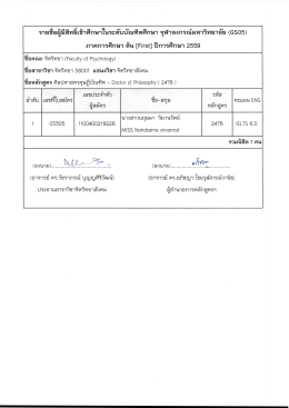 แขนงวิชาจิตวิทยาสังคม - คณะจิตวิทยา