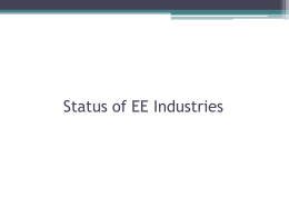Status of EE Industries - สถาบันไฟฟ้าและอิเล็กทรอนิกส์