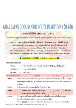 สายการบินไทย (TG 622 / TG 677) - ตั๋วเครื่องบิน, จองตั๋วเครื่องบินต่าง