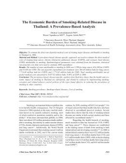 The Economic Burden of Smoking-Related Disease in Thailand: A