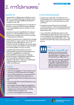 Factsheet 2 – Seeing a doctor (Thai)