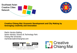 Creative Chiang Mai: Economic Development and City Making by
