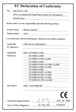 EC Declaratien cf Cenfermity