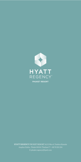 HYATT REGENCY PHUKET RESORT 16/12 Moo 6, Tambon