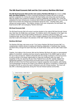 The Silk Road Economic Belt and the 21st
