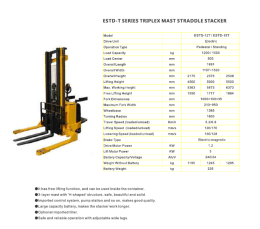 estd-t series triple]. mast straddle stacher