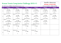 Krasae Tennis Camp Junior Challenge 2015 # 3