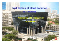NAT testing of blood donation in Thailand