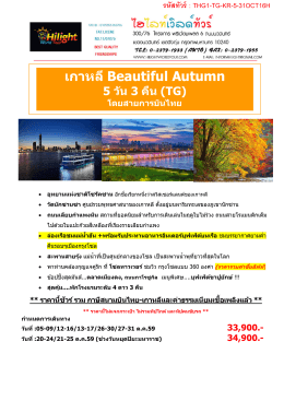 ทัวร์เกาหลี : Beautiful Autumn 5 วัน 3 คืน