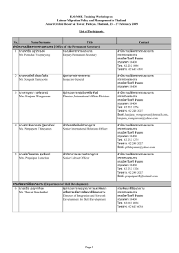 List of participants_LM Pattaya Feb 09