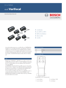 เลนส์ Varifocal - Bosch Security Systems