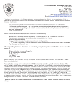 EVAC Application - Ellington Volunteer Ambulance Corps, Inc.