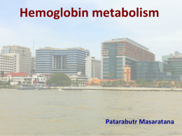 Hemoglobin metabolism
