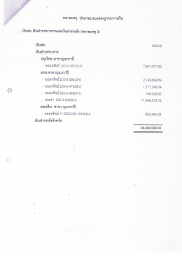 หมายเหตุ บ่ฉกคบงบแสดงฐานะการเงิน เงินสด เงิน&agrave;