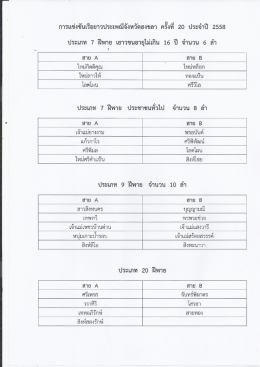 ประเภท 7 ฝีพาย เยาวชนอายุใม่เกิน 16 ปี จํานวน 6 ลํà