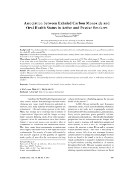 Association between Exhaled Carbon Monoxide and