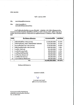 Page 1 PFRD 38/2559 วันที่ 1 เมษายน 2559 || เรื่อง ขอแจ้งข้อมูลผู้ถือ