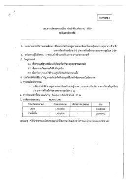 1. แผนงานการบริหารความเสียง : เปลยนสายไฆ่ฟัาแร&agrave;