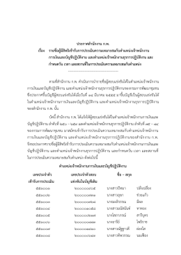 ประกาศสานักงาน ก.พ. เรื่อง รายชื่อผู้มีสิทธิเข