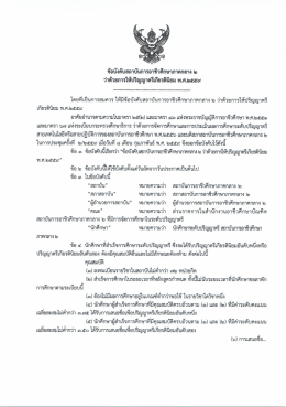 ข้อบังคับสถาบันการอาชีวศึกษาภาคกลาง 2 ว่าด้วยการให้ปริญญาเกียรตินิยม