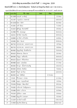 EMS-พัสดุ-จม.ลงทะเบียน ประจาวันที่ 1 กรกฎาคม 2559 ติดต่อรับได้ที่ NOC