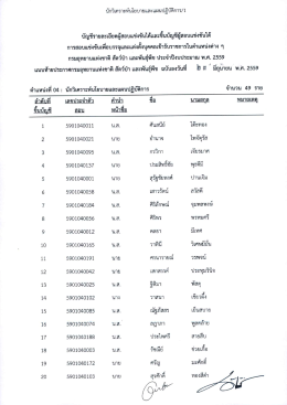 นักวิเคราะห์นโยบายและแผนปฏิบัติการ - กรมอุทยานแห่งชาติ สัตว์ป่า และ