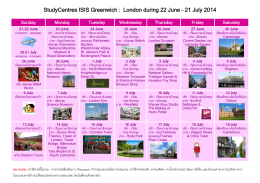 StudyCentres ISIS Greenwich : London during 22 June