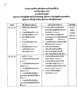 กำหนดการแข่งขันงานศิลปหัตถกรรมนักเรียน