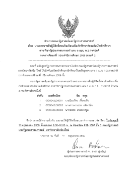 Page 1 ประกาศคณะรัฐศาสตร์และรัฐประศาสนศาสตร์ เรือง ประกาศรายชื่อผู้มี