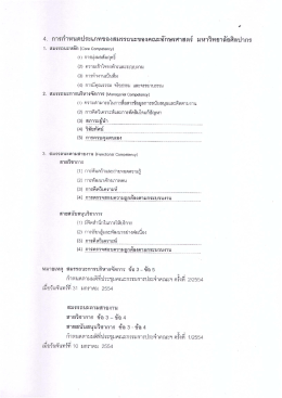 การกำหนดประเภทของสมรรถนะของคณะอักษรศาสตร์ มหาวิทยาลัยศิลปากร