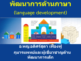 Language Development - National Institute for Child and Family