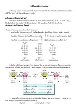 สารชีวโมเลกุล - Chemistry Kru Boy