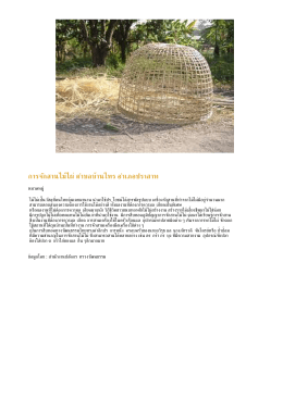 PDF : การจักสานไม้ไผ่ ตำบลบ้านไทร อำเภอปราสาท