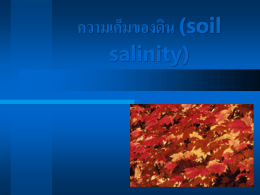 ความเค็มของดิน (soil salinity)