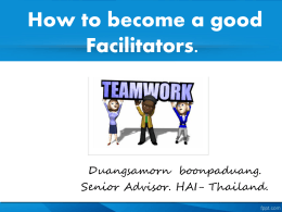 How to become a good Facilitators.