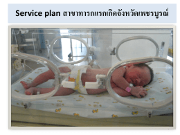 Service Plan สาขาทารกแรกเกิด - สำนักงานสาธารณสุขจังหวัดเพชรบูรณ์